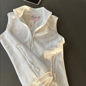 Vineyard Vines White Fleece Vest